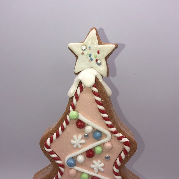 Cupcakes and Cashmere 17” Pastel Pink Gingerbread Cookie Christmas Tree New - Picture 4 of 4